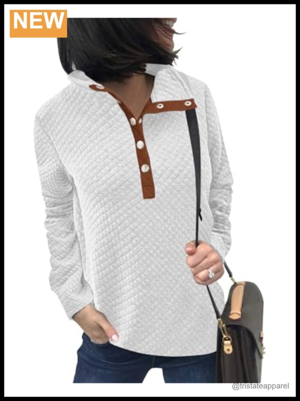 Women's Quarter Zip Sweatshirt Quilted Pullover Kangaroo Pocket
